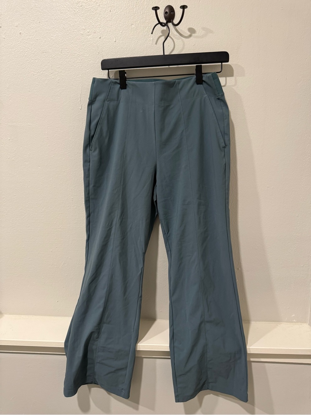 Athleta Kick Flare Pants in Dusty Teal